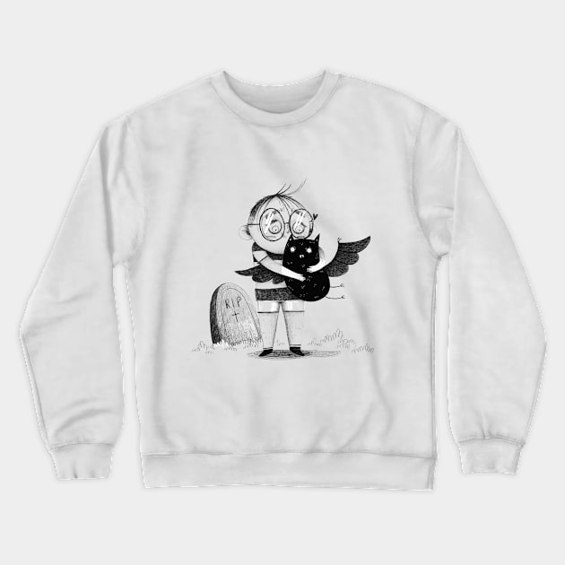 Little Bat pet Crewneck Sweatshirt by Gummy Illustrations